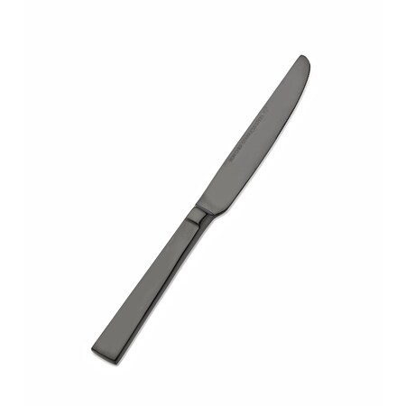 Bon Chef Roman, Dessert Knife, Solid Handle, Mirror Finish, 13/0, 8.5" - Black , set of 12 S3718B